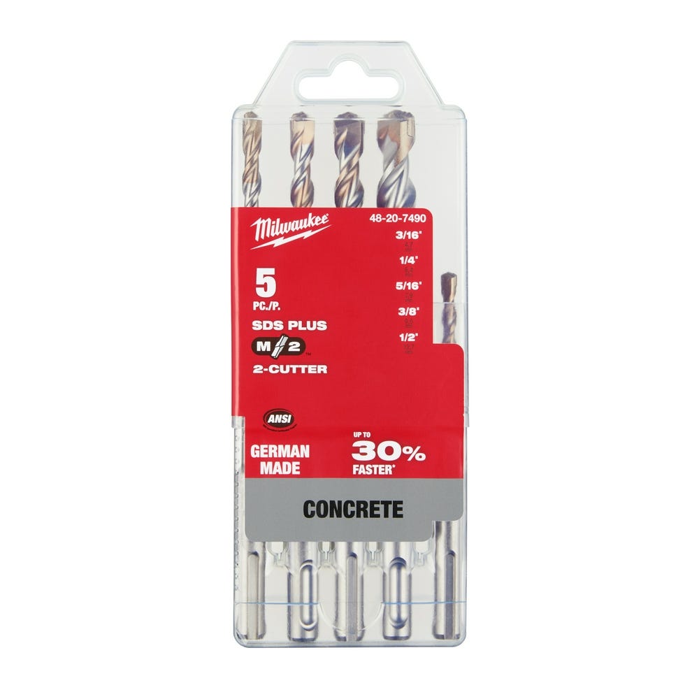 Milwaukee 48-20-7490 5-Piece  SDS-PLUS Bit Kit
