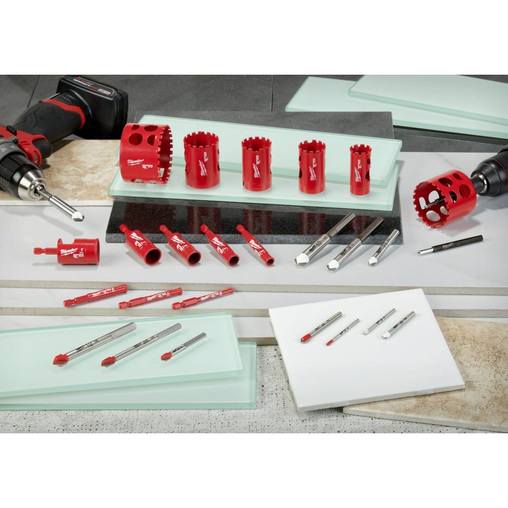 Milwaukee 48-20-8988 Glass and Tile Router Bit 4-Piece Set