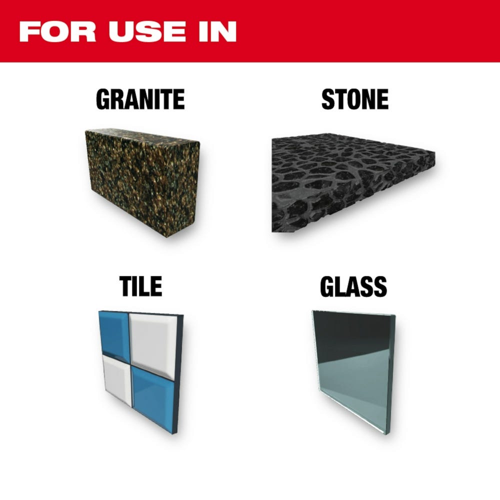 Milwaukee 48-20-8998 Natural Stone Bit 4-Piece Set