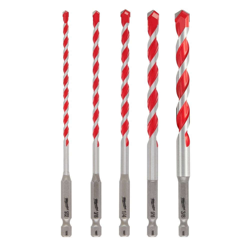 Milwaukee 48-20-9051 5PC. SHOCKWAVE Impact Duty Carbide Hammer Drill Bit Set