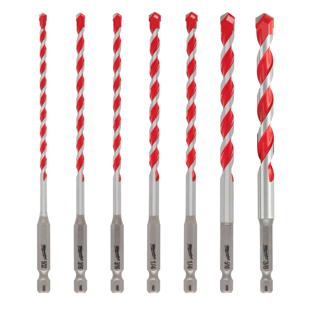 Milwaukee 48-20-9052 7PC. SHOCKWAVE Impact Duty Carbide Hammer Drill Bit Set