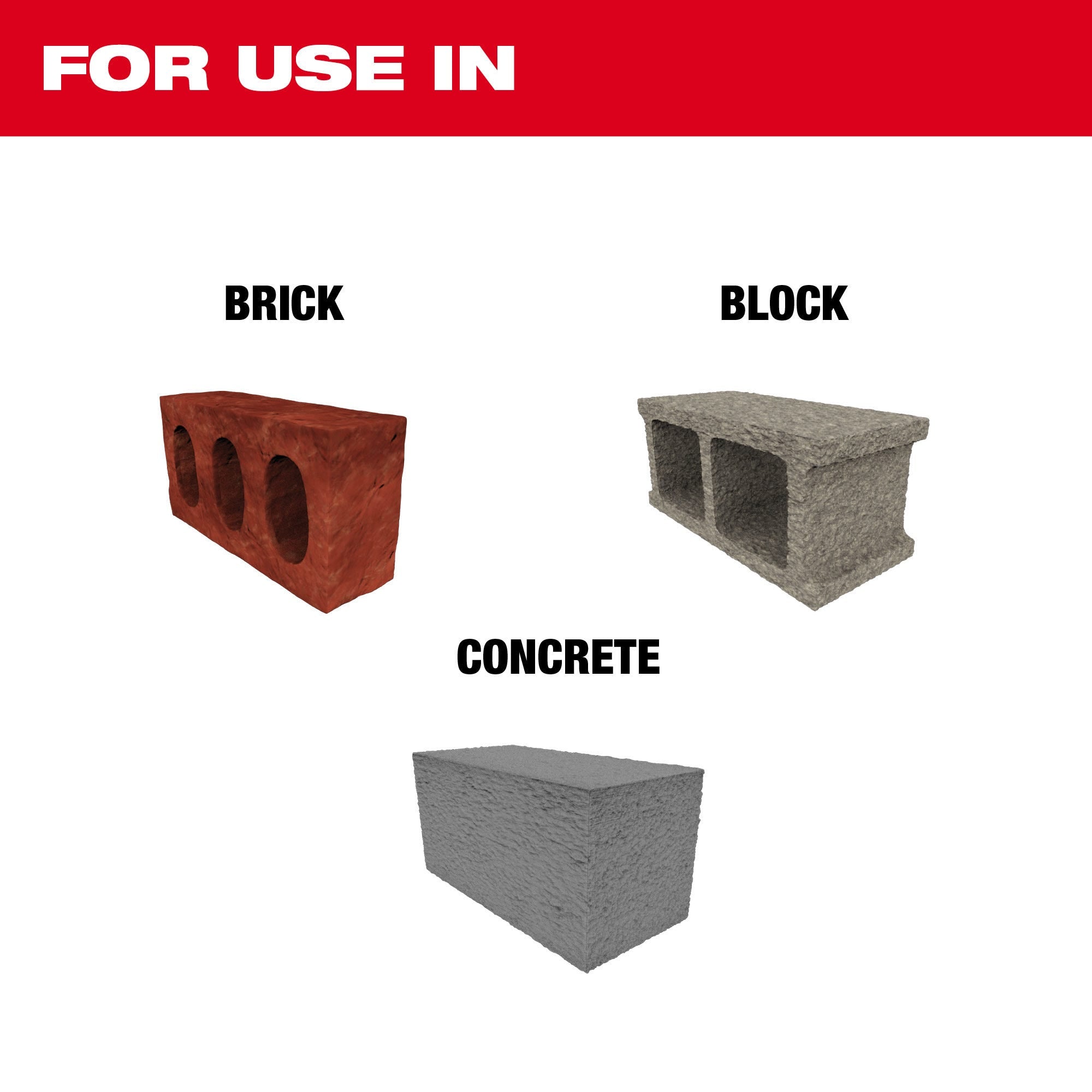 Milwaukee 48-20-9097 7PC. SHOCKWAVE Impact Duty Carbide Hammer Drill Bit Concrete Screw Install Set