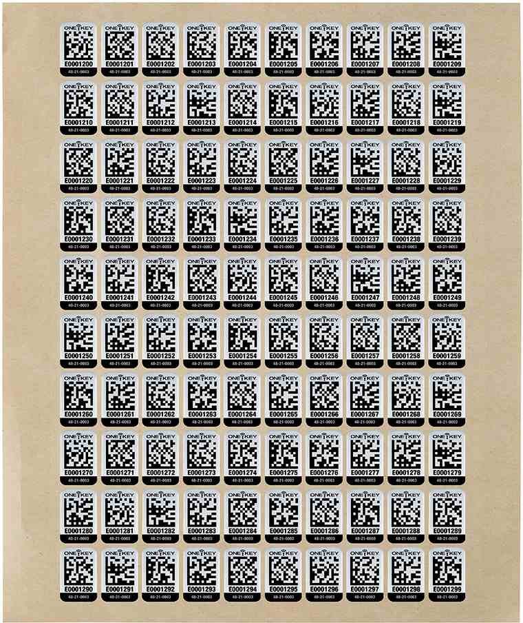Milwaukee 48-21-0003 ONE-KEY Asset ID Tag for Small Metal Surfaces, 100-Pack