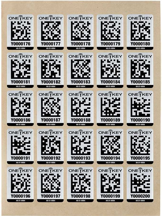 Milwaukee 48-21-0004 ONE-KEY Asset ID Tag for Large Metal Surfaces, 25-Pack