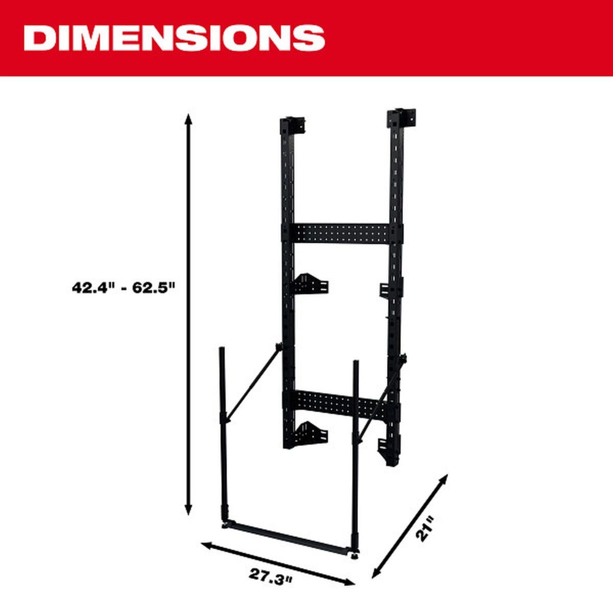 Milwaukee 48-21-8010 PACKOUT Vehicle and Trailer Rack Cabinet Frame