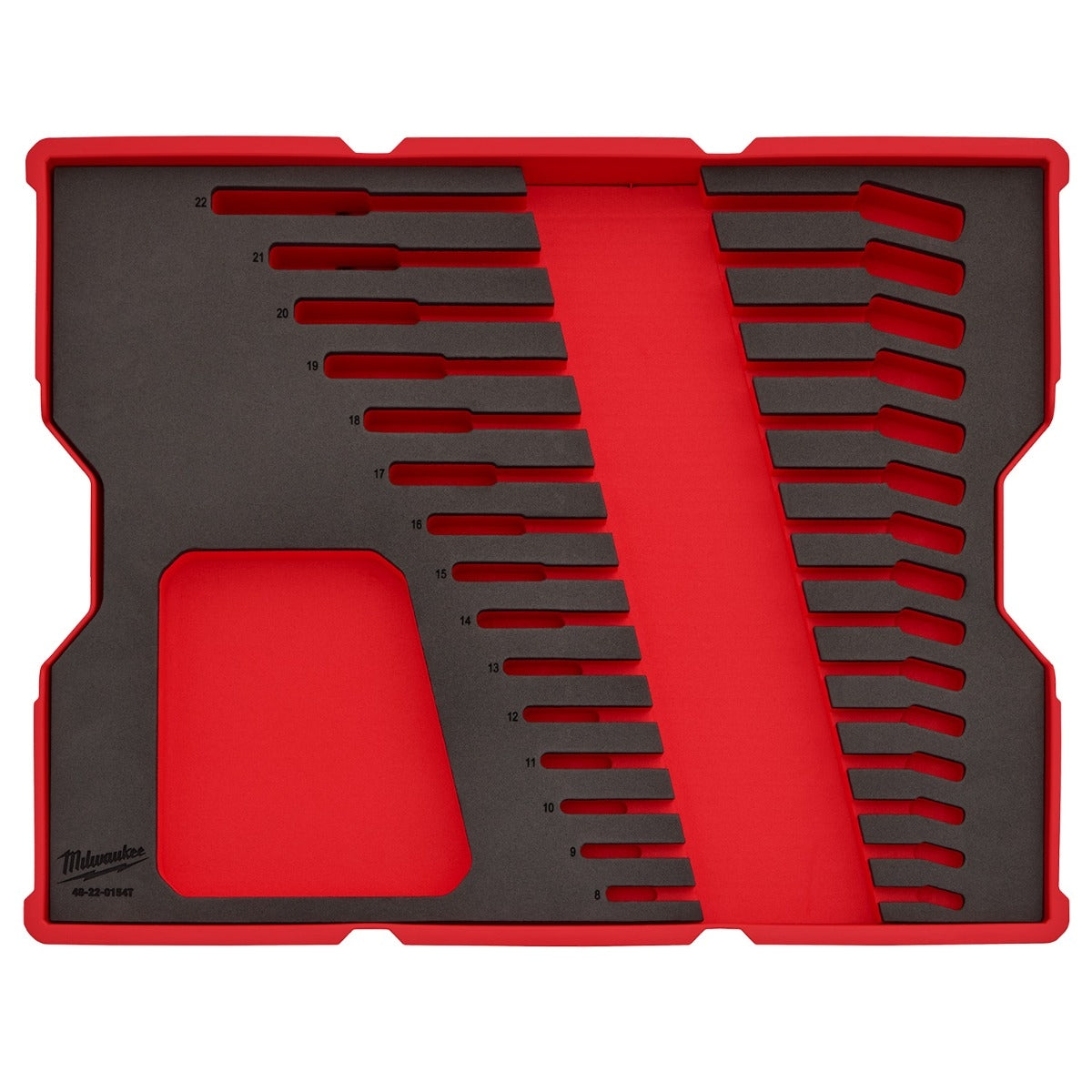 Milwaukee 48-22-0154 15-Piece Metric Combination Wrench Set with Tray for PACKOUT Drawers