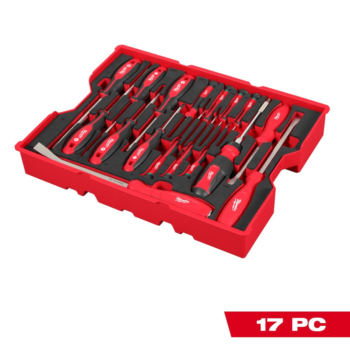 Milwaukee 48-22-0158 17-Piece Screwdriver & Pry Bar Set with Tray for PACKOUT Drawers