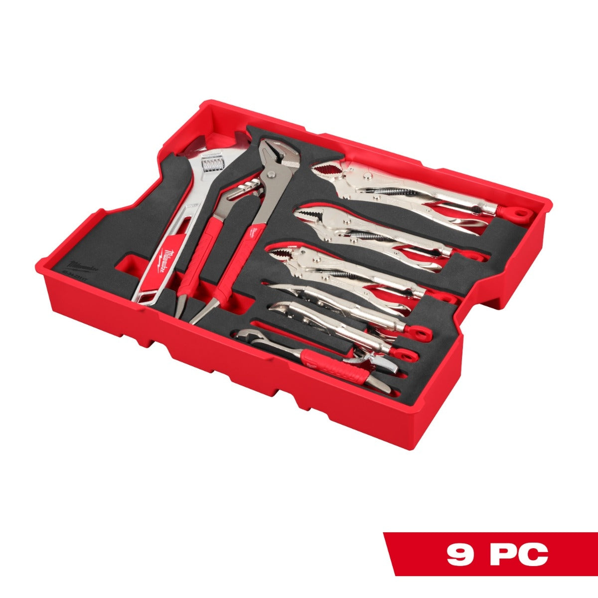 Milwaukee 48-22-0160 9-Piece Pliers & Wrench Set with Tray for PACKOUT Drawers