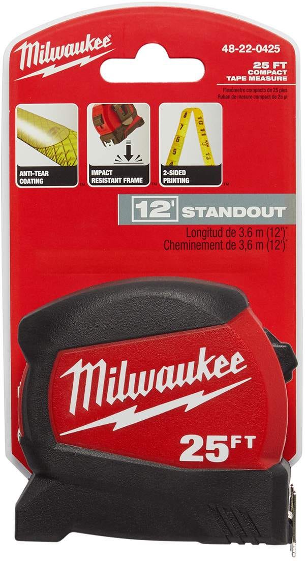 Milwaukee 48-22-0425R 25-Foot Compact Tape Measure