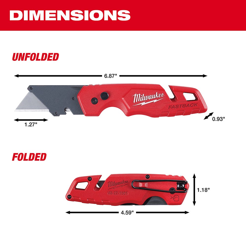 Milwaukee 48-22-1501 Fastback Folding Utility Knife