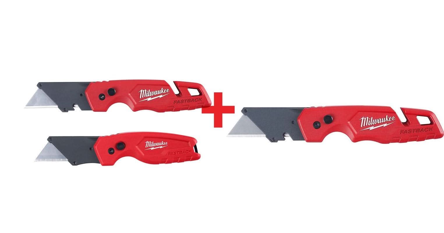 Milwaukee Fastback Folding Utility Knife Set and Fastback Folding Utility Knife