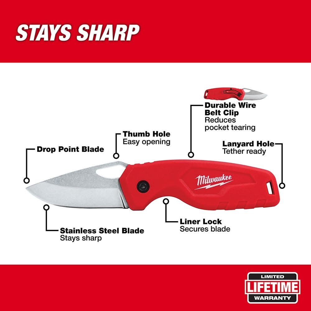 Milwaukee 48-22-1521 Compact Folding Pocket Knife – Tool Nut