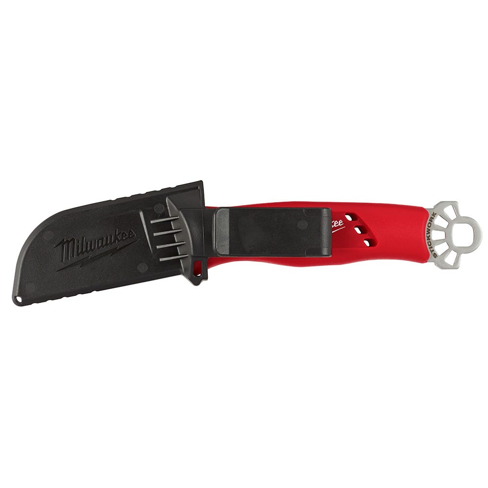 Milwaukee 48-22-1923 Linemans Blunt Tip Hawkbill Knife w/ STICKWORK 3-in-1 Ring