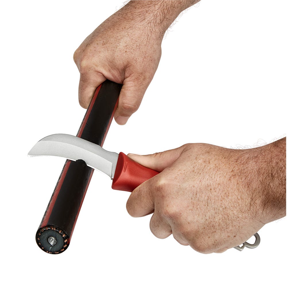Milwaukee 48-22-1924 Lineman's Hawkbill Knife w/ STICKWORK 3-in-1 Ring