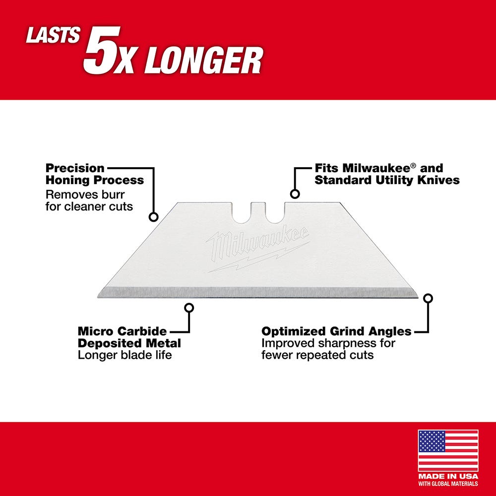 Milwaukee 48-22-1950 50-Piece General Purpose Utility Blades w/ Dispenser