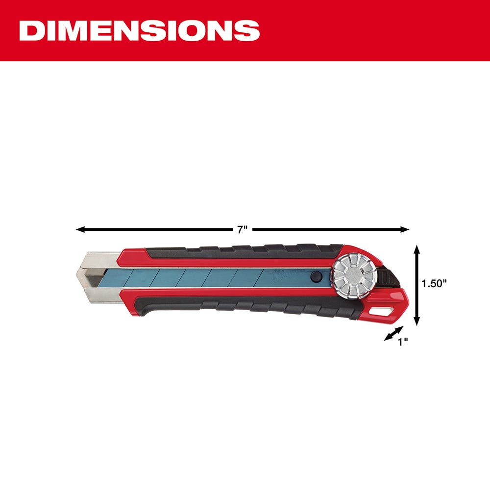 Milwaukee 48-22-1962  25mm Snap Off Knife with Metal Lock and Precision Cut Blade