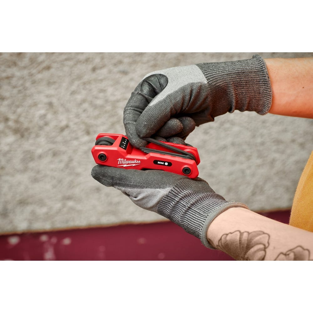 Milwaukee 48-22-2182 8-Key Folding Hex Key Set - Metric