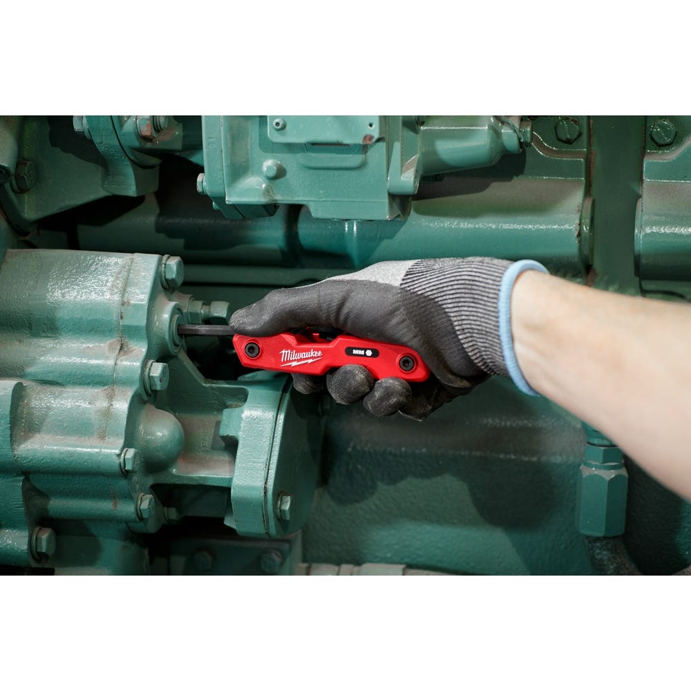Milwaukee 48-22-2183 17-Key Folding Hex Key Sets - SAE/Metric