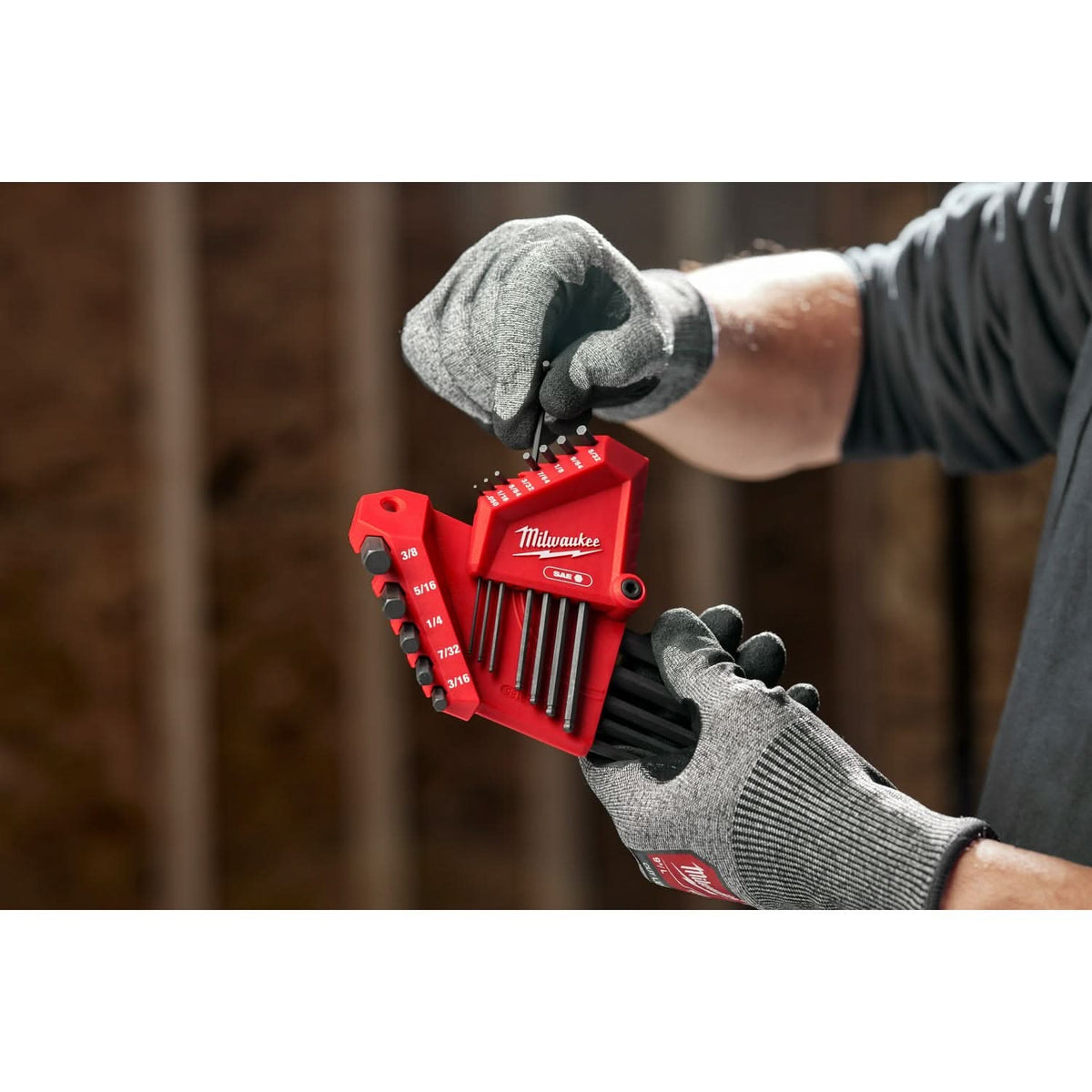 Milwaukee 48-22-2185 13-Key Ball End L-Key Set - SAE