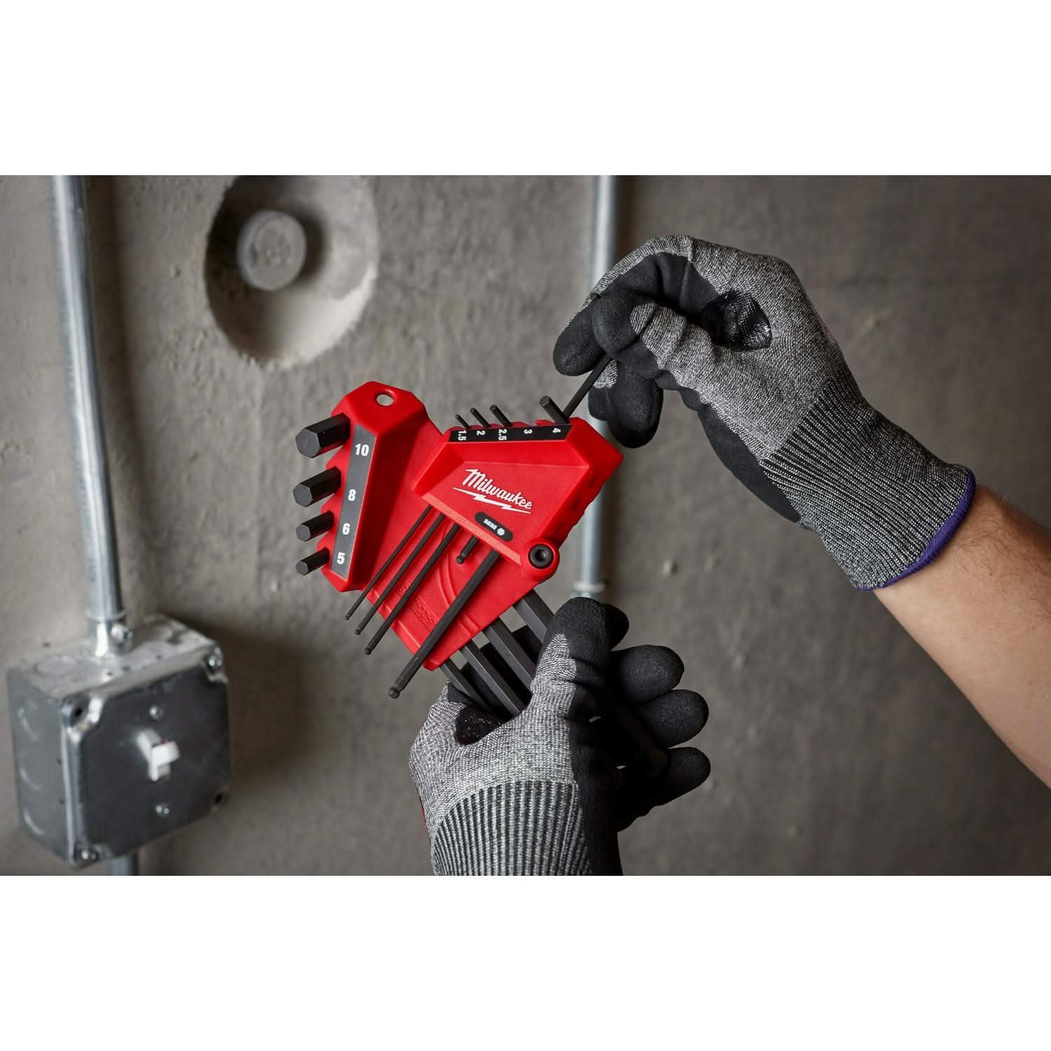 Milwaukee 48-22-2186 9-Key Ball End L-Key Set - Metric