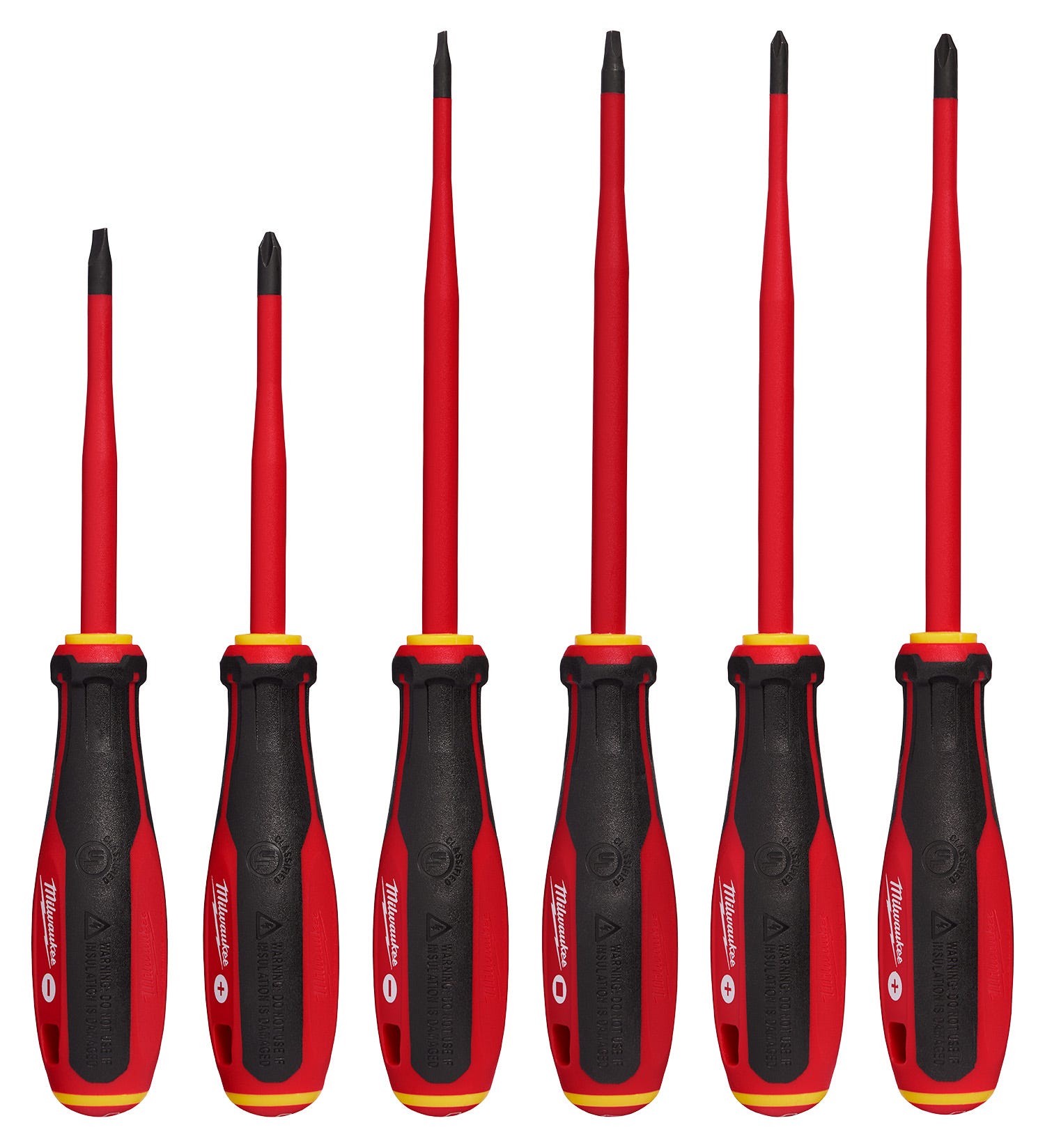 Milwaukee 48-22-2206 6pc 1000V Insulated Slim Tip Screwdriver Set