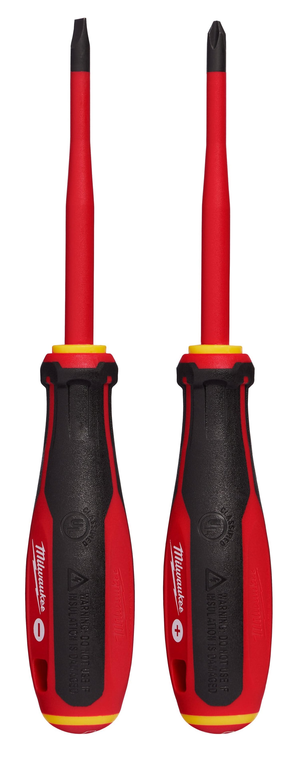Milwaukee 48-22-2207 2pc 1000V Insulated Slim Tip Screwdriver Set