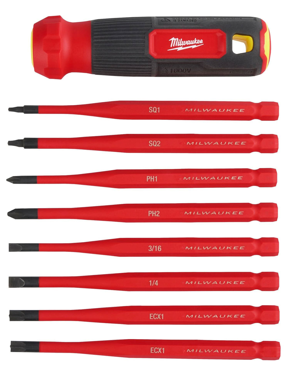 Milwaukee 48-22-2218 8-in-1 1000V Insulated Slim Tip Multi-Bit Screwdriver