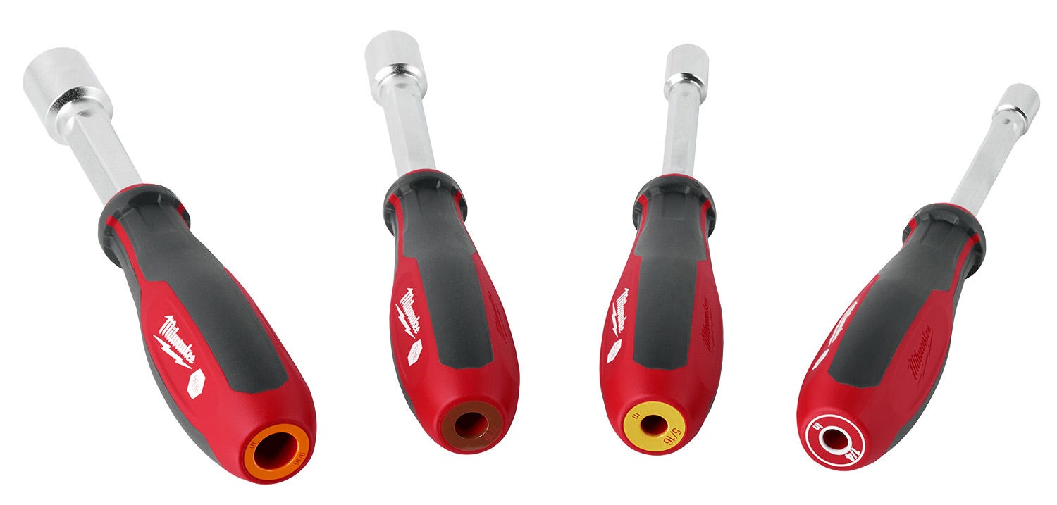 Milwaukee 48-22-2544 4pc SAE HOLLOWCORE Magnetic Nut Driver Set
