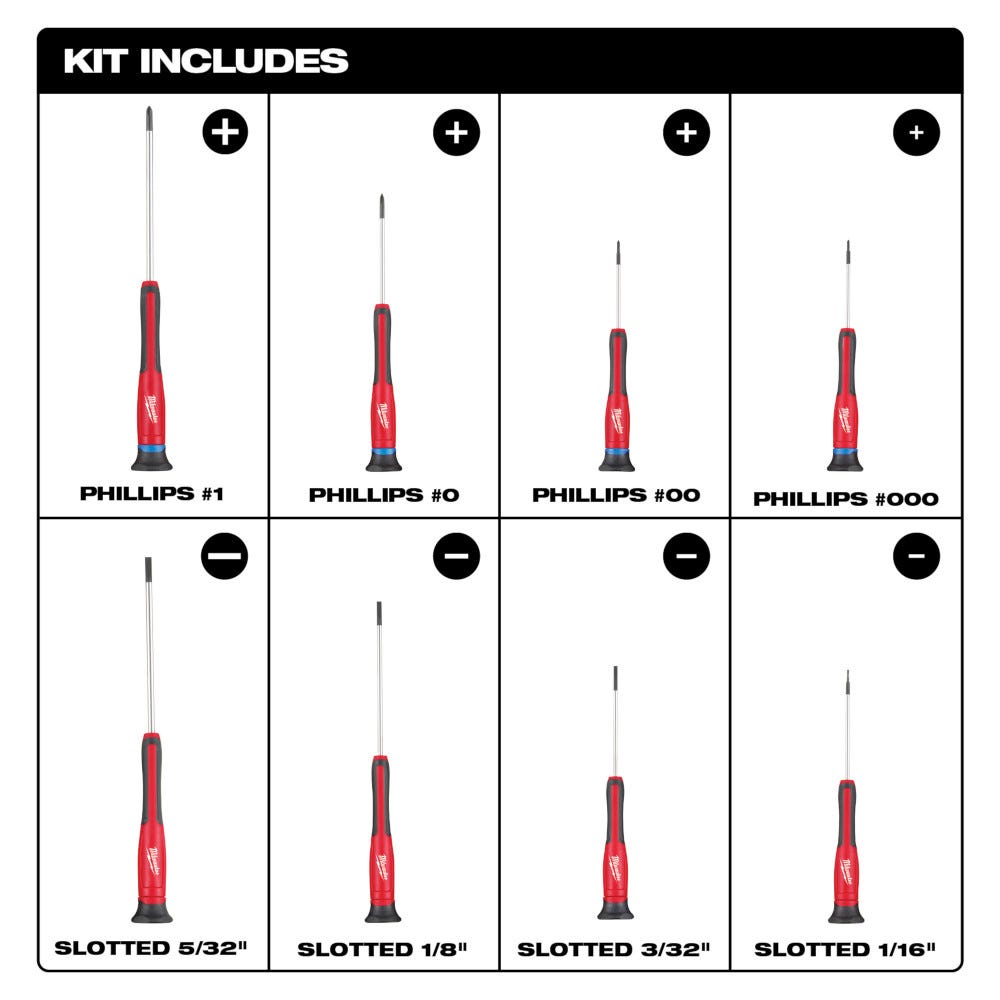 Milwaukee 48-22-2614 8PC Precision Screwdriver