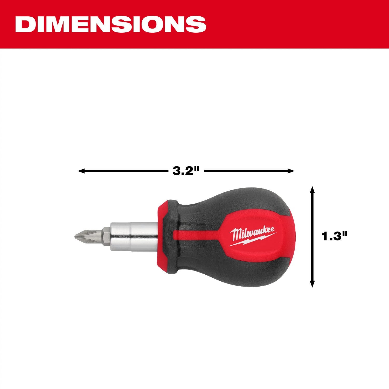 Milwaukee 48-22-2762 6-IN-1 Stubby Multi-Bit Screwdriver