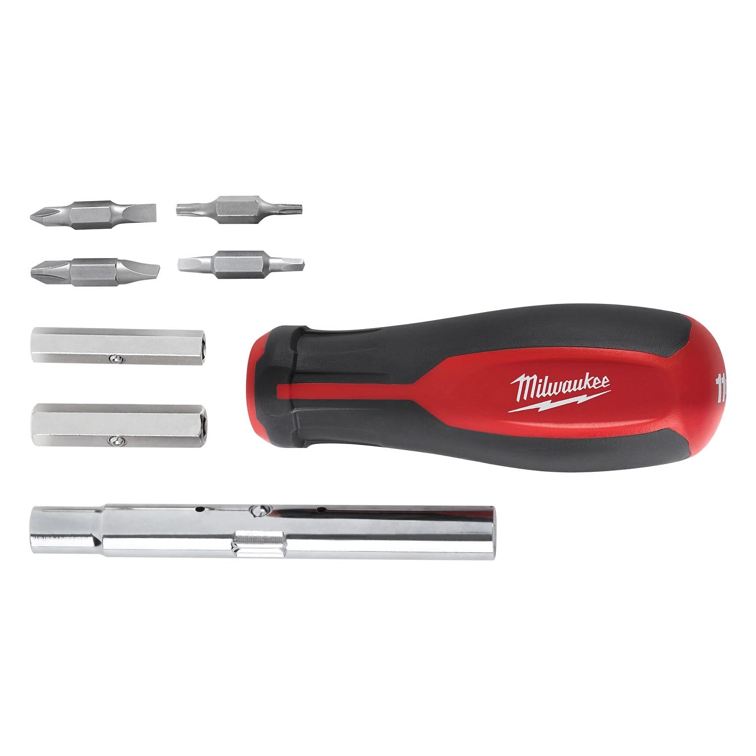 Milwaukee 48-22-2763 2pc 11-in-1 Multi-Bit Screwdriver and 6-IN-1 Stubby Multi-Bit Screwdriver