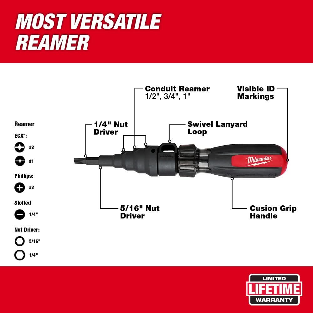 Milwaukee 48-22-2870 7in1 Conduit Reamer with ECX Bit