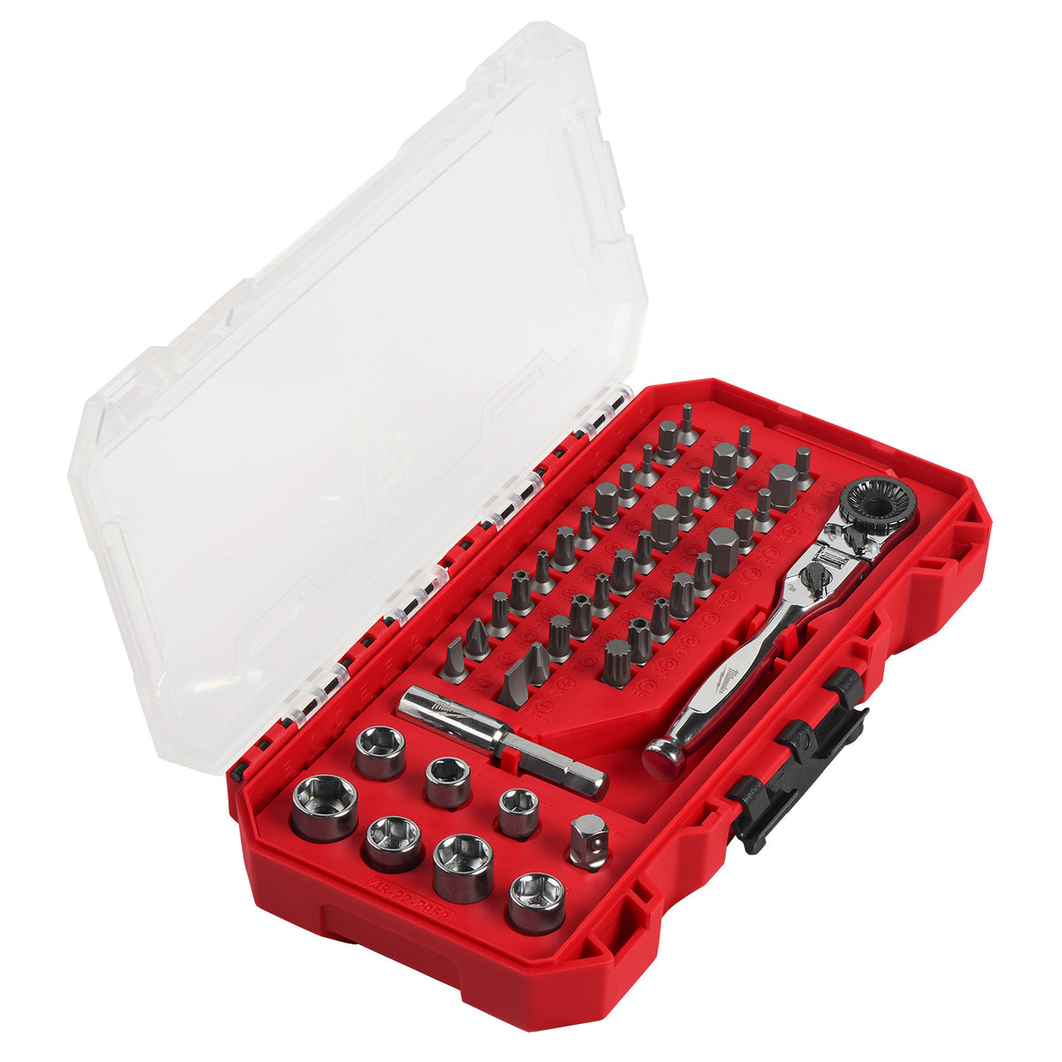 Milwaukee 44pc. 1/4-in. Hex Drive Mini Flex Head Ratchet & Bit Set (48-22-2952)