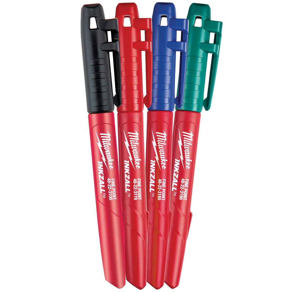 Milwaukee 48-22-3106 4PK Fine Point Colored Markers