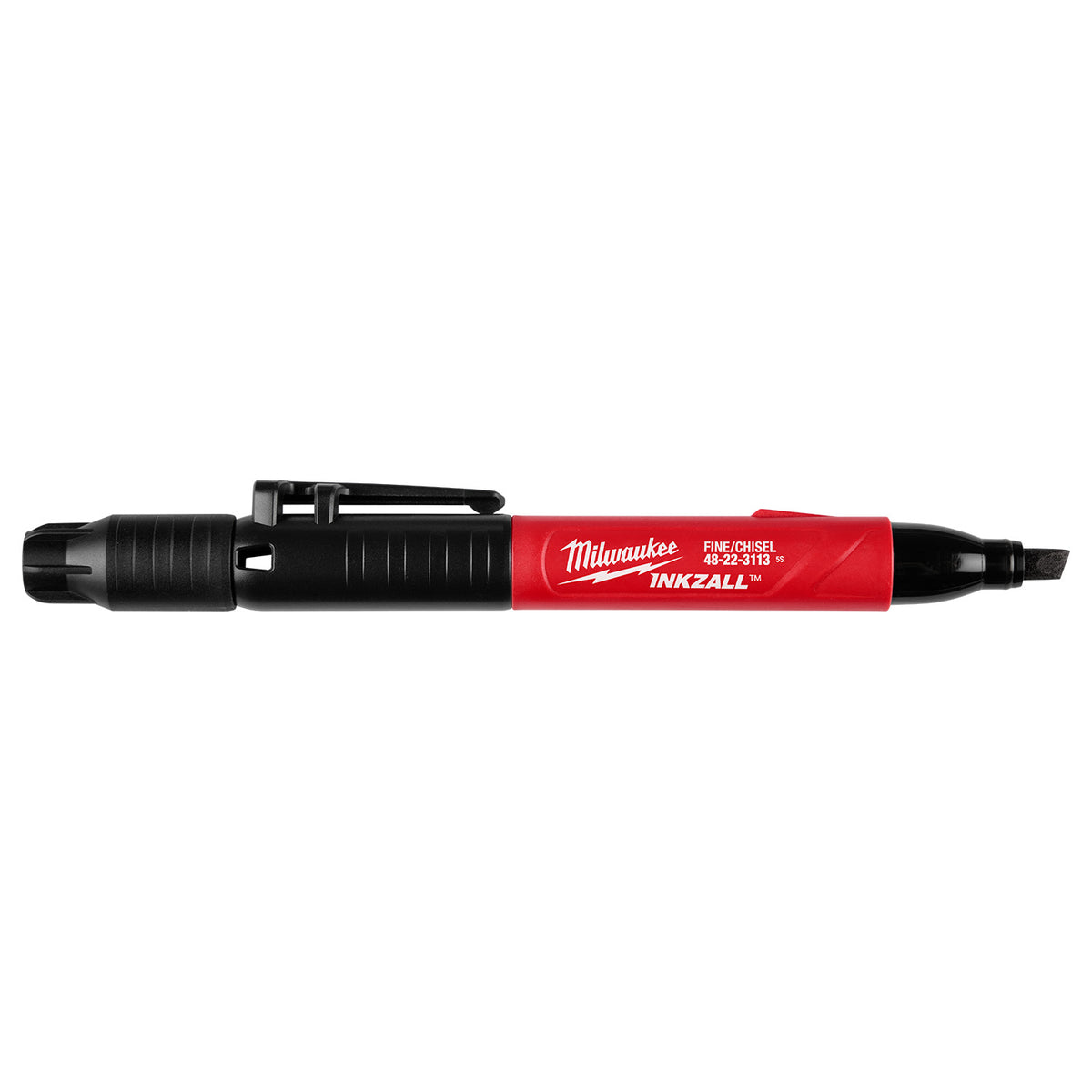 Milwaukee 48-22-3113 INKZALL Double-Sided Black Fine Point & Chisel Tip Jobsite Marker