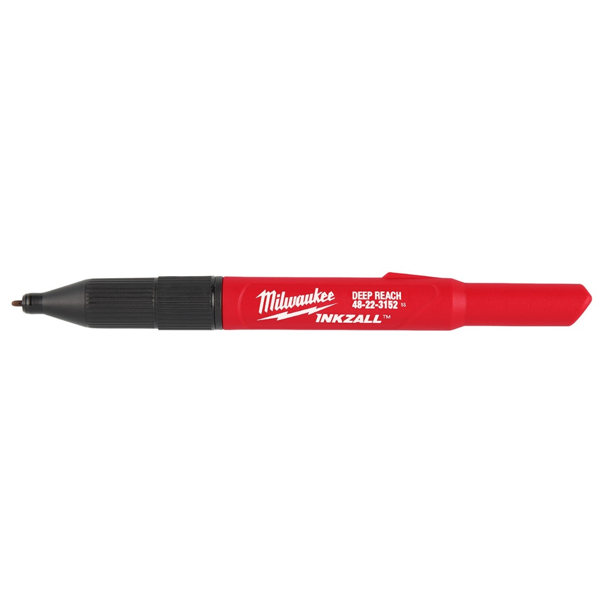 Milwaukee 48-22-3152 INKZALL 2IN1 Deep Reach Ultra Fine Point Black Jobsite Marker