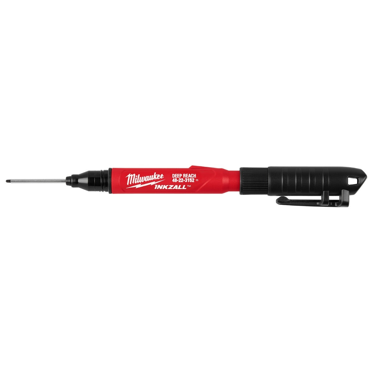Milwaukee 48-22-3152 INKZALL 2IN1 Deep Reach Ultra Fine Point Black Jobsite Marker