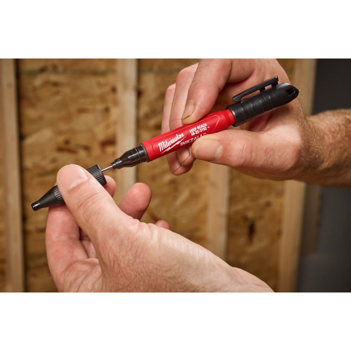 Milwaukee 48-22-3152 INKZALL 2IN1 Deep Reach Ultra Fine Point Black Jobsite Marker