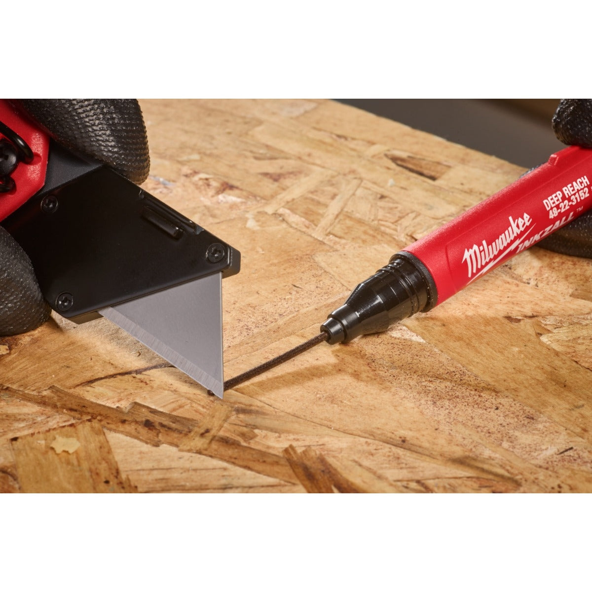 Milwaukee 48-22-3152 INKZALL 2IN1 Deep Reach Ultra Fine Point Black Jobsite Marker