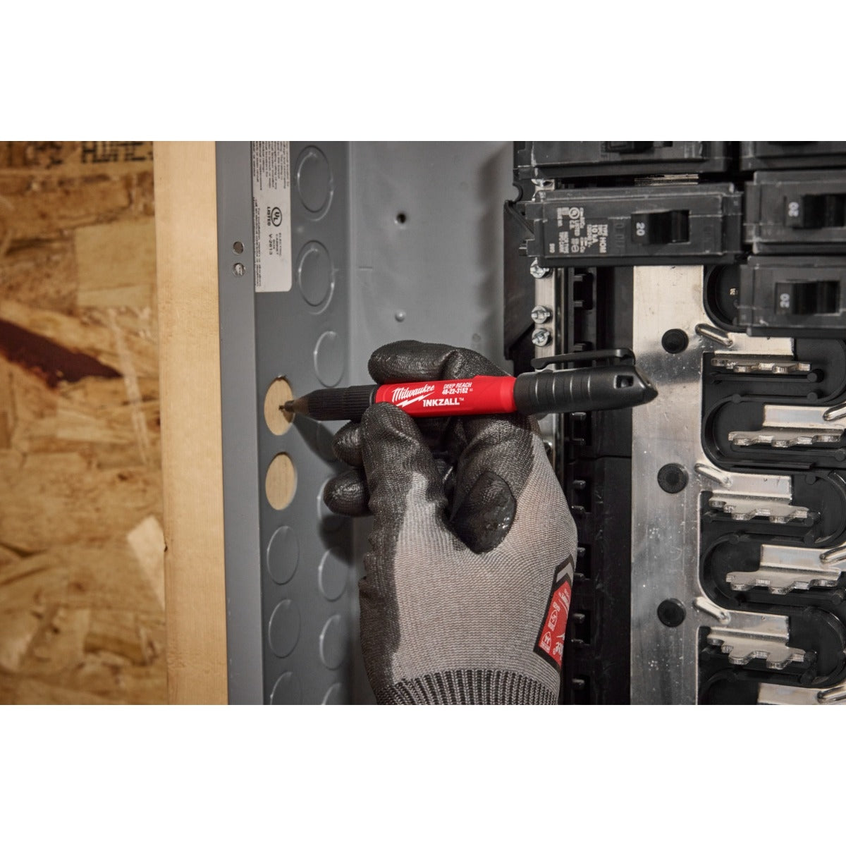 Milwaukee 48-22-3152 INKZALL 2IN1 Deep Reach Ultra Fine Point Black Jobsite Marker