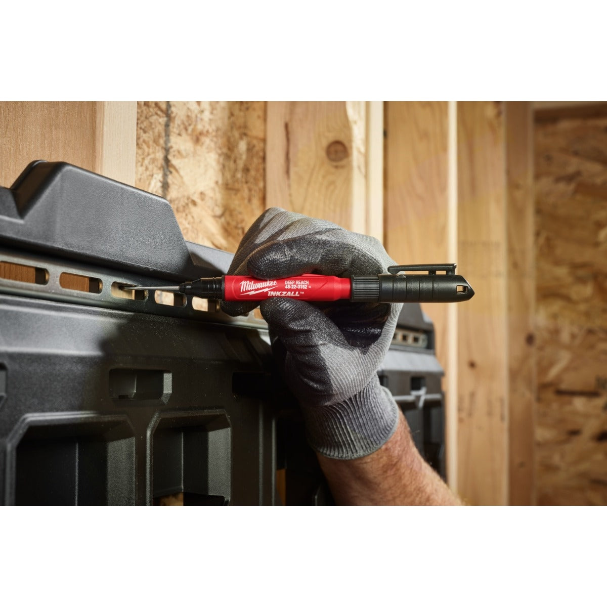 Milwaukee 48-22-3152 INKZALL 2IN1 Deep Reach Ultra Fine Point Black Jobsite Marker