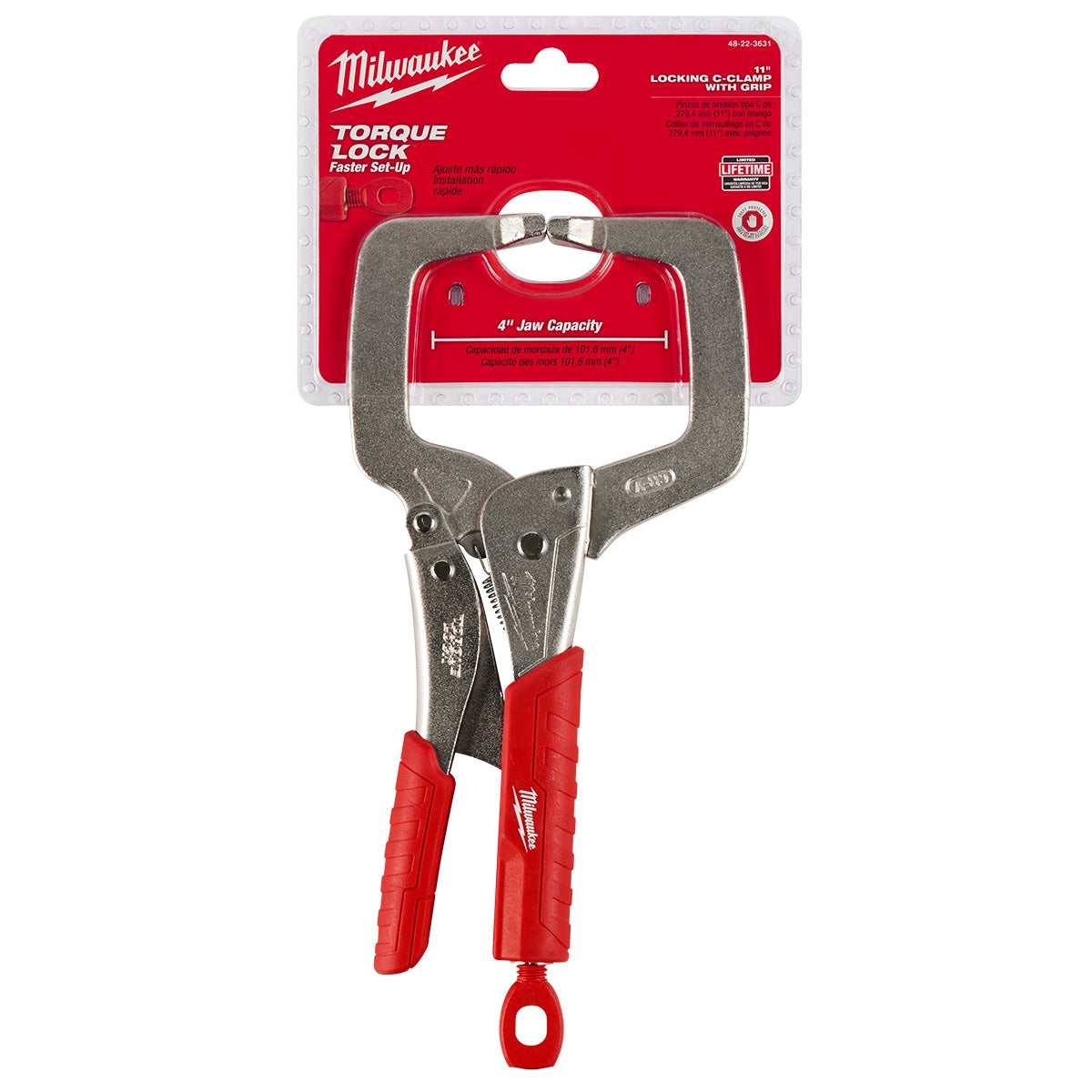 Milwaukee 48-22-3631 TORQUE LOCK 11-in. Locking C-Clamp with Grip