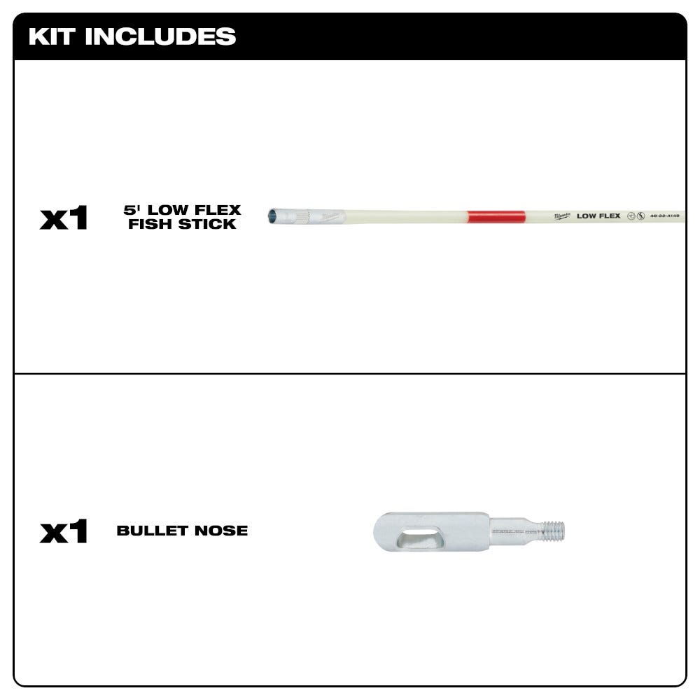 Milwaukee 48-22-4149 5-foot Low Flex Fish Stick