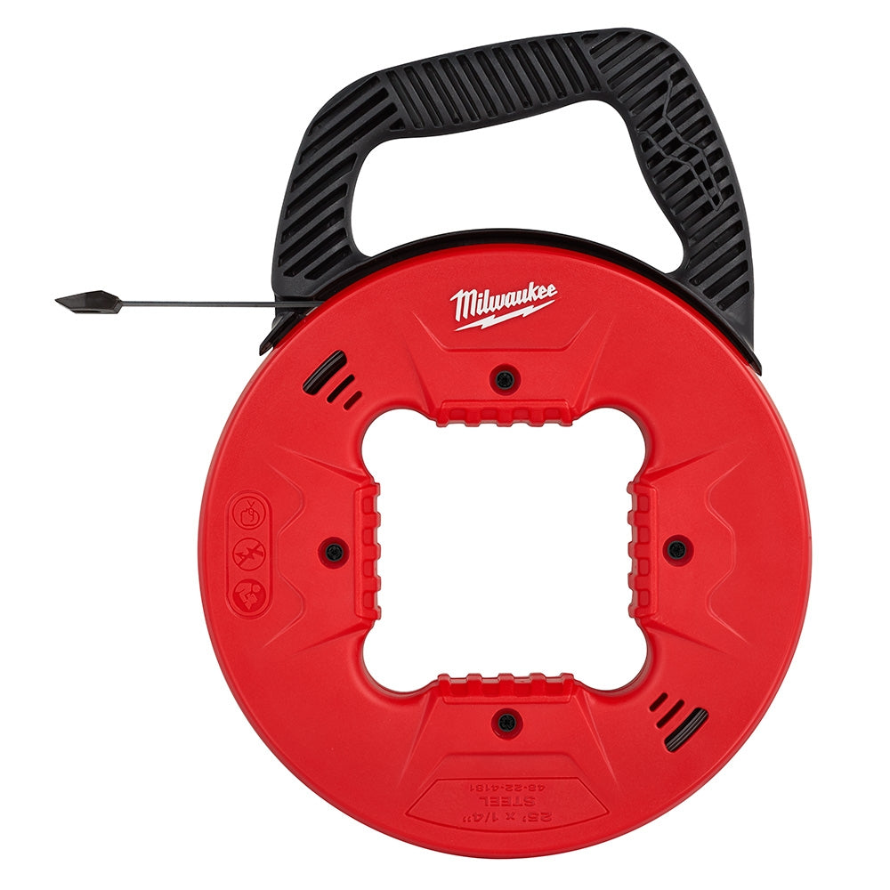 Milwaukee 48-22-4181 25' 1/4" Steel Fish Tape with Low Profile Tip