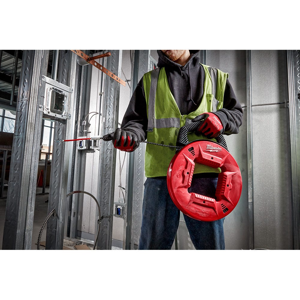 Milwaukee 48-22-4195 100' Polyester Fish Tape w/ Flexible Metal Leader