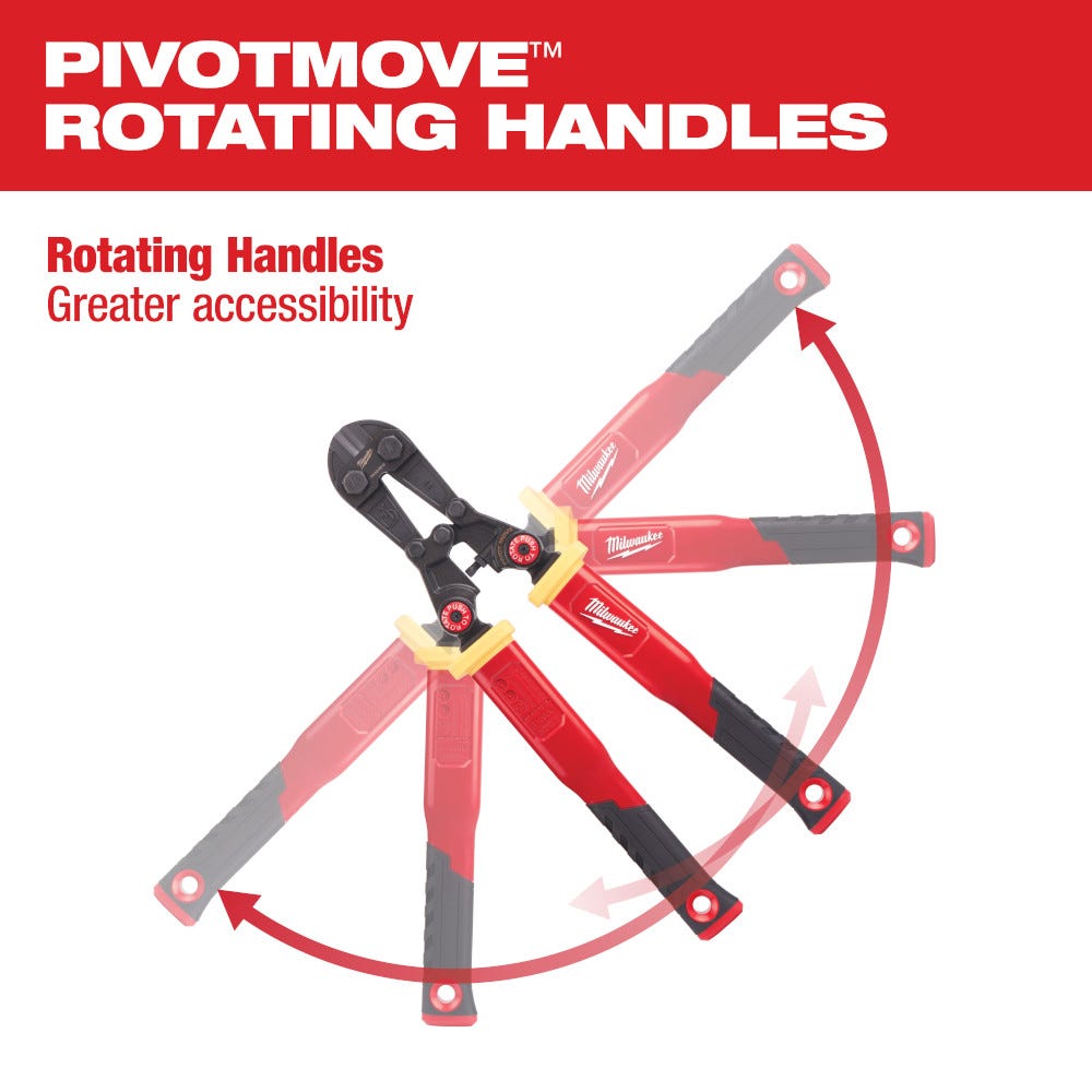 Milwaukee 48-22-4218 18-inch Fiberglass Bolt Cutter with PIVOTMOVE Rotating Handles