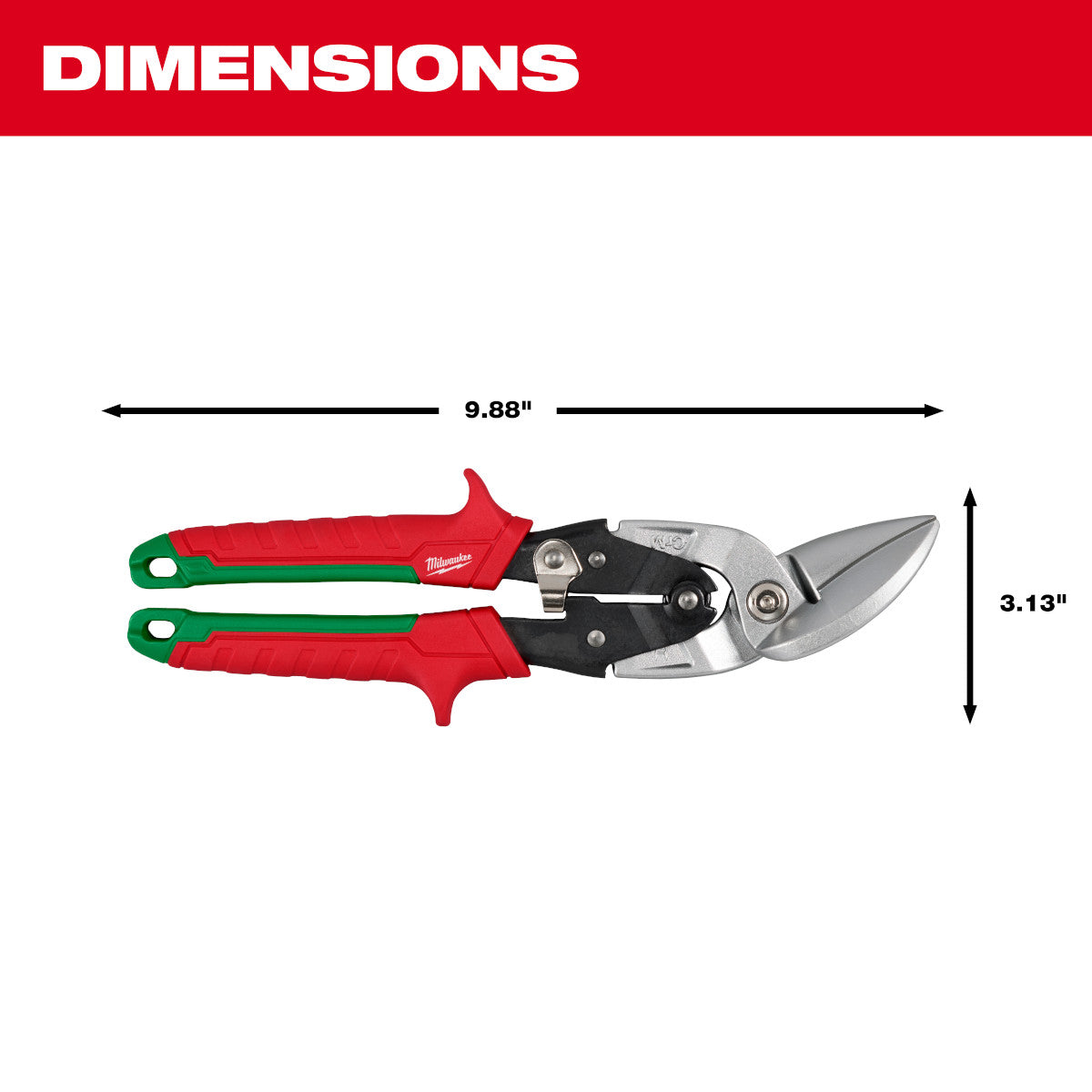 Milwaukee 48-22-4552 Right Cutting Offset Aviation Snips