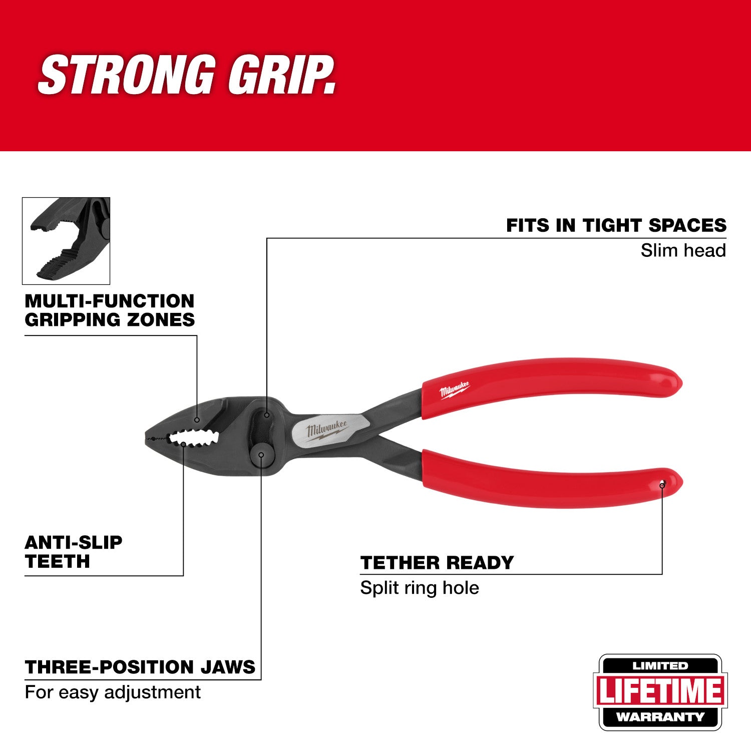 Milwaukee 48-22-6240 8-in. Slip Joint Pliers