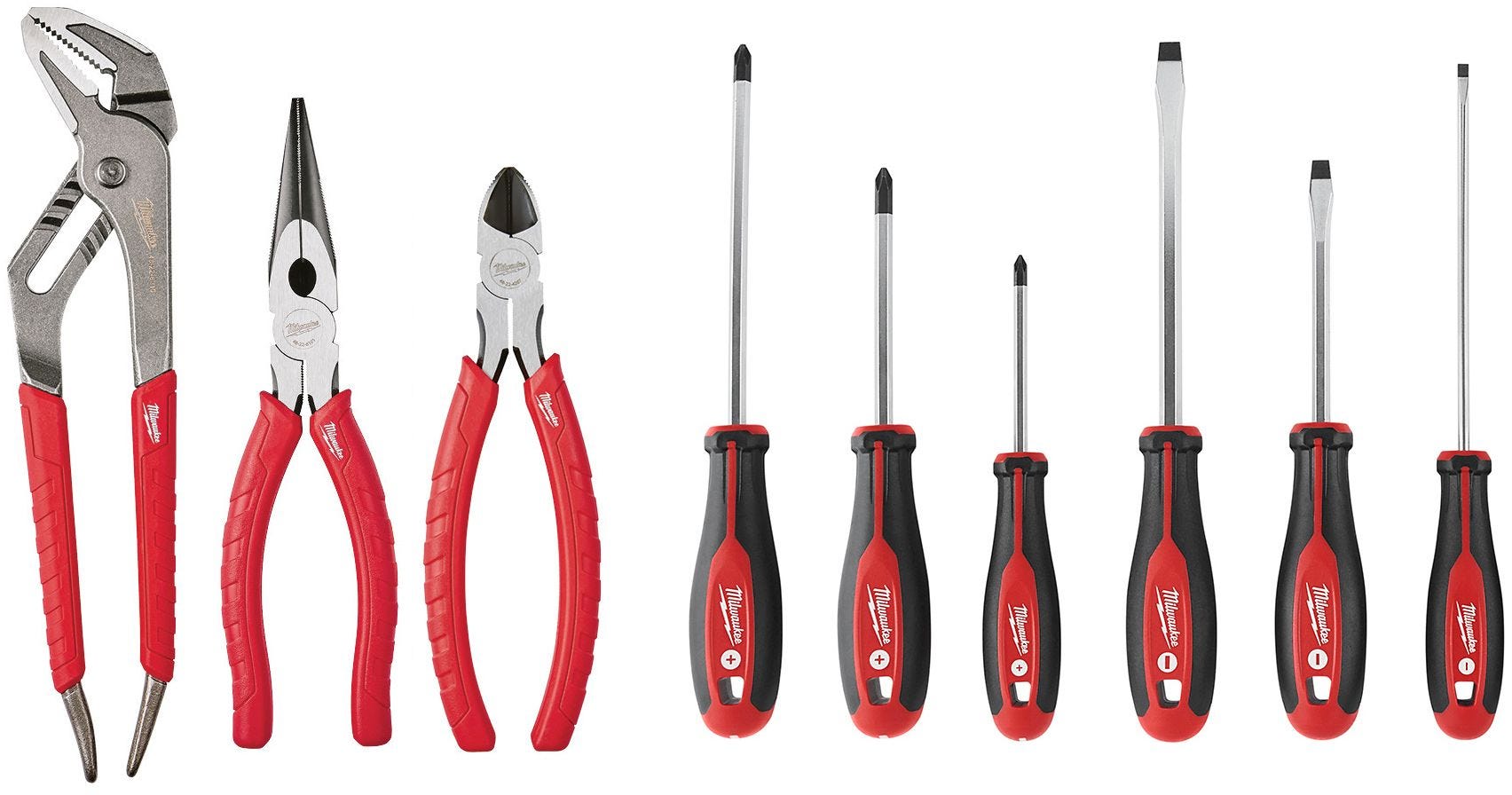 Milwaukee 48-22-6331-48-22-2706 3-pc Pliers and 6-pc Screwdrivers Combo Kit