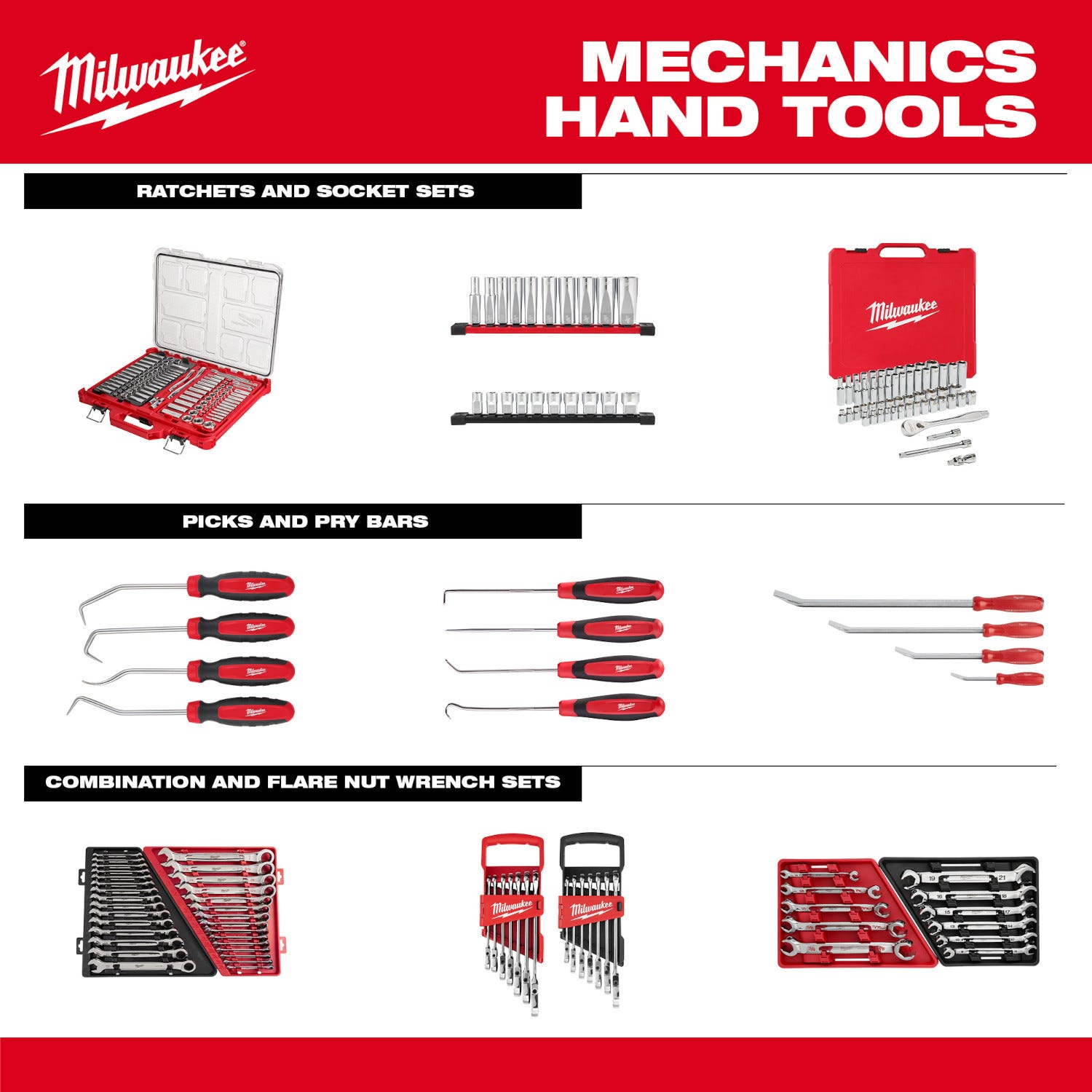 Milwaukee 48-22-6539 9PC SNAP RING PLIERS SET